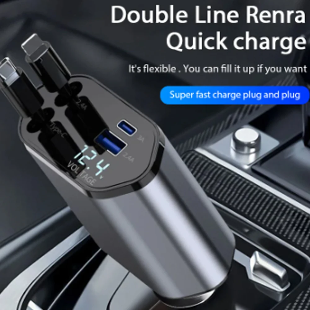 Usb Data Cable - Car Charger Adaptor 120W Fast Charge
