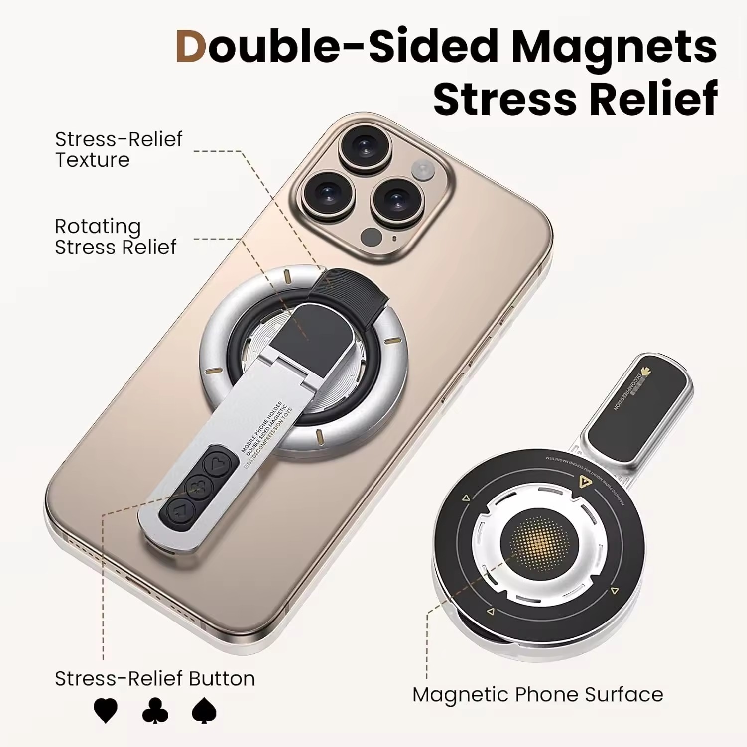 Double Sided Magnetic Finger R - огляд і ціна Phone Accessories For Men