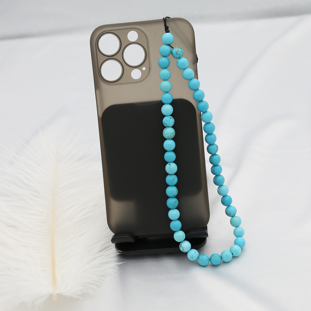 8MM Blue Turquoise Beaded Mobi - огляд і ціна Phone Accessories For Men