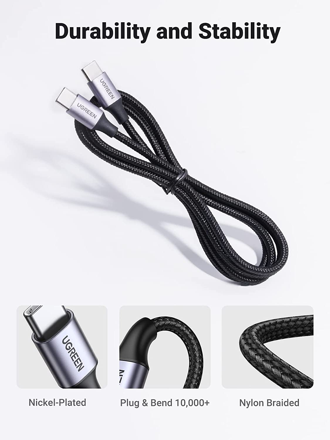 UGREEN 60W USB C Cable 3A Type - огляд і ціна Usb Data Cable