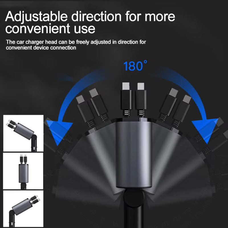 Car Charger Adaptor 120W Fast  - огляд і ціна Usb Data Cable